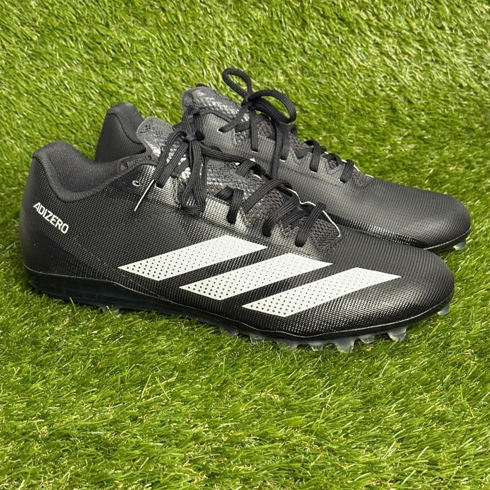 Adidas Adizero 12.0 Mens Size 14 Black Silver Low Top Football Cleats GY6513
